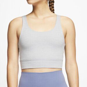 Nike Yoga | Luxe Infinalon Crop Sports Top Gray Dri-FIT Smoothing Size Large